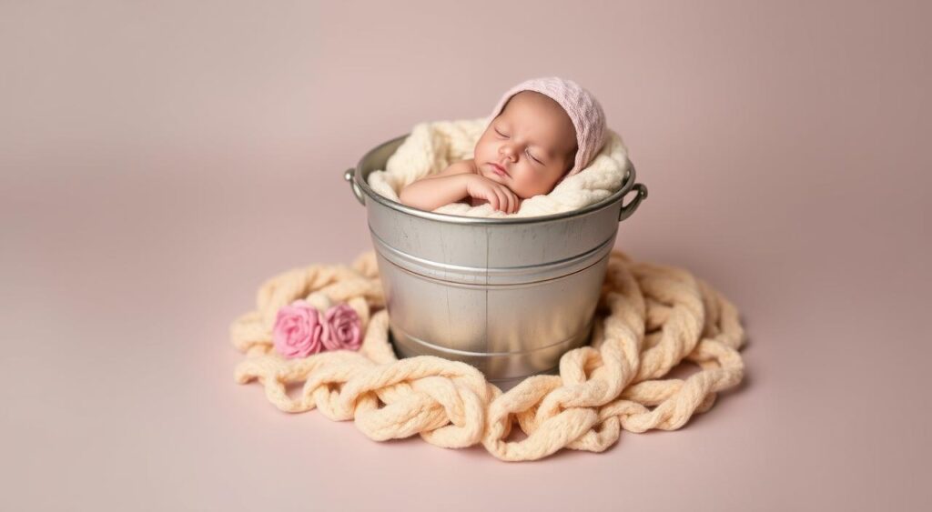 baldinhos-e-tinas-para-ensaio-newborn-1024x563 Ensaios de Bebês: Ideias Criativas para o Ensaio Newborn Acessórios e Props Newborn 